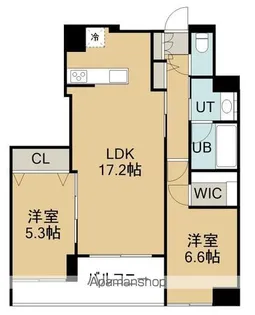 ワザック函館・五稜郭行啓通り(ワザックハコダテ)【804号室】の間取り