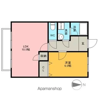 SURPLUS TWO若杉【2階】の間取り