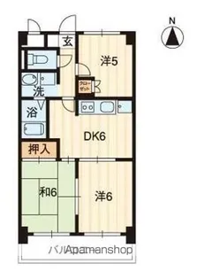 松島フラット【402号室】の間取り