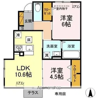 THE PARK FRONT【1階】の間取り