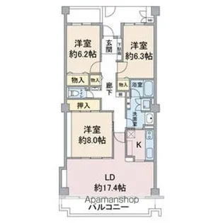 アネシス小幡【2階】の間取り