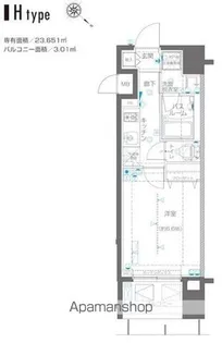 ZOOM横浜関内【9階】の間取り