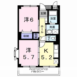 リヴェール習志野【1階】の間取り