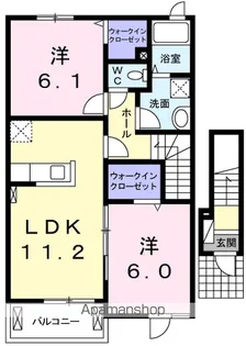 ジェルメメゾン MN【2階】の間取り