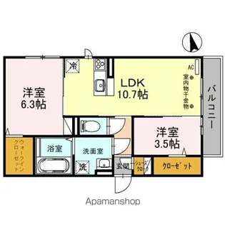 LE GINKGO【2階】の間取り