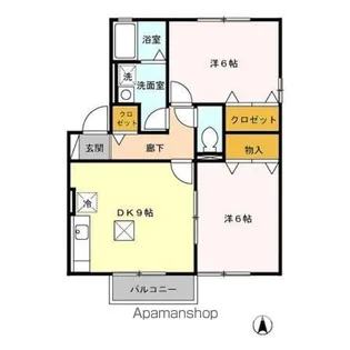 ボヌール アン【1階】の間取り
