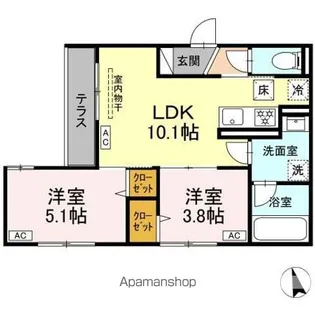 (仮称)板橋区高島平2丁目PJ【1階】の間取り
