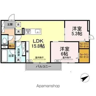 TORISIA大慈寺町 B【1階】の間取り
