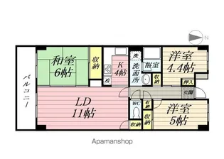 スイホウ壱番館【4階】の間取り