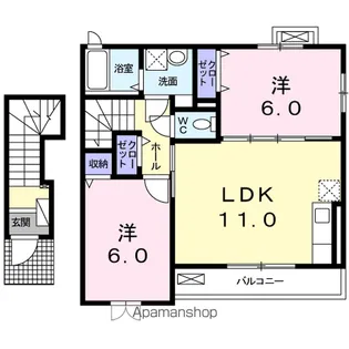 プリムローズ【2階】の間取り