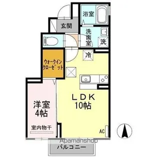 ムーンリジェール B【1階】の間取り