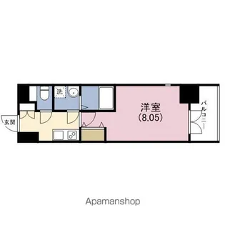 レインボーコート玉造【4階】の間取り