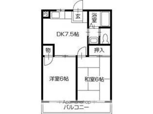 コーポ宮崎【2階】の間取り