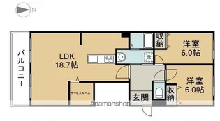 やすいコーポ【303号室】の間取り