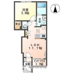 ゴォフル【1階】の間取り
