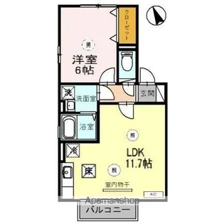 リバーサイドハイツ【1階】の間取り