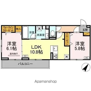 リベラル【3階】の間取り