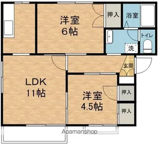 タウニー樹里F【201号室】の間取り