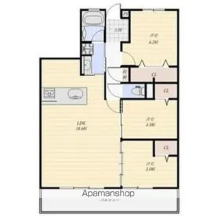 グランコート江南【5階】の間取り