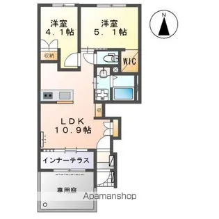 プランドール 慶【1階】の間取り