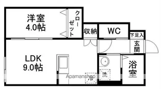 アクアシルヴァ【102号室】の間取り