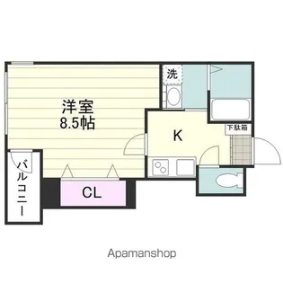 サン・ラクーアビル【602号室】の間取り