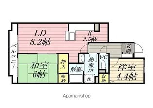 ヒルズ南戸塚3号棟【4階】の間取り