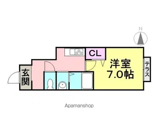 ヴェルドミール園田【117号室】の間取り
