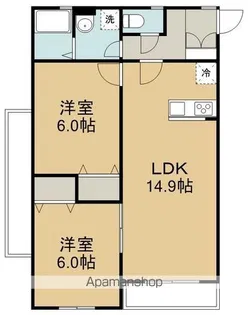 アルセコシティ仙台・原町【4階】の間取り