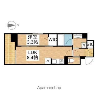 プレサンスロジェ車道駅前NORTH【1401号室】の間取り