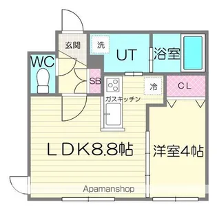 ONE STAGEひばりが丘Ⅱ【102号室】の間取り