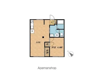 プランソレイユ壱番館【203号室】の間取り