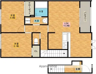 ジョイフル新宮【2階】の間取り