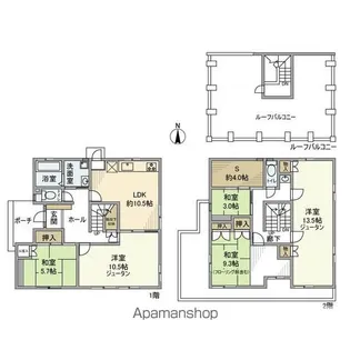 東京都目黒区自由が丘3丁目【一戸建】の間取り