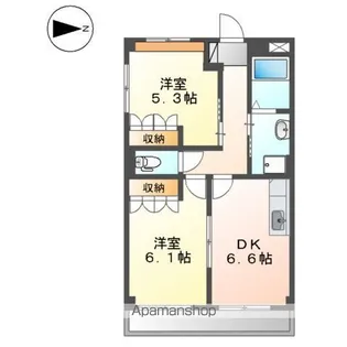 2DKの間取り画像