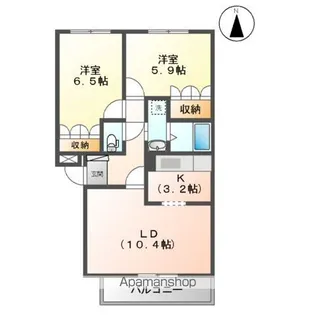 ヒルズ・Q【3階】の間取り