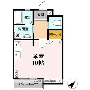 クリスタル甲府丸の内【3階】の間取り