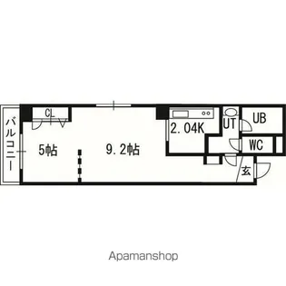 アンソレイエ ヴィ メゾン【5階】の間取り