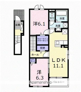 ラ・セゾン川島【2階】の間取り