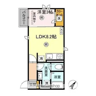エストレアA【1階】の間取り