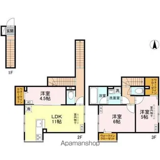 セレスティア竹の塚【2階】の間取り