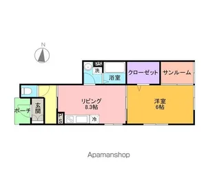 志比口フラッツ【101号室】の間取り