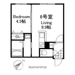 仮)プレスタ東札幌5ー2MS【4階】の間取り