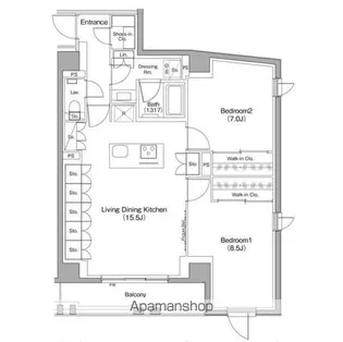 ザ・パークハビオ新高円寺【5階】の間取り