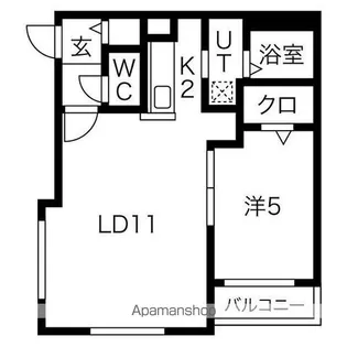 ラ・コーザ北円山【3階】の間取り