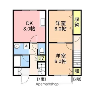 ラフィーネ吉川Ⅰ【1階】の間取り