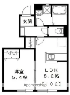 LUCE SOLARE【102号室号室】の間取り