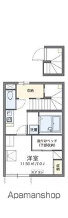 レオパレスパミドール【203号室】の間取り