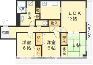 グレース甲陽園【101号室号室】の間取り