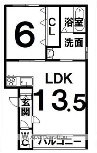 プリマ光南【1階】の間取り